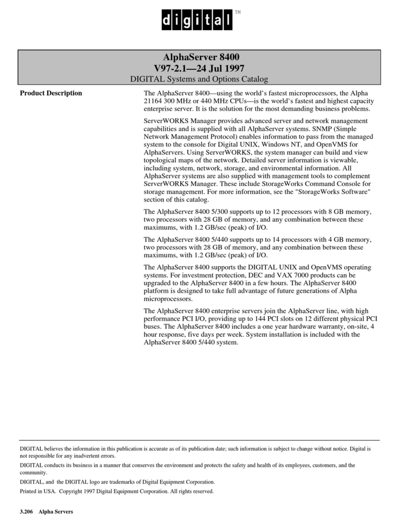 Digital Equipment AlphaServer 8400 User manual Digital Equipment AlphaServer 8400 User manual