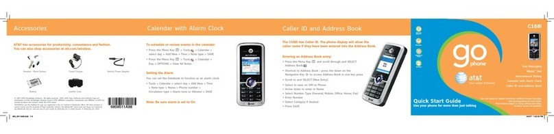 Motorola GoPhone C168I quick start guide