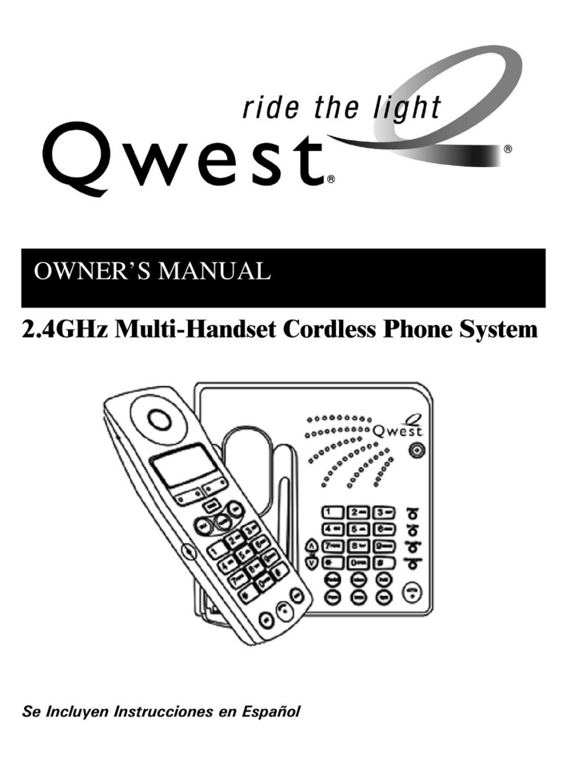 Qwest 2.4GHz Multi-Handset Cordless Phone System User manual