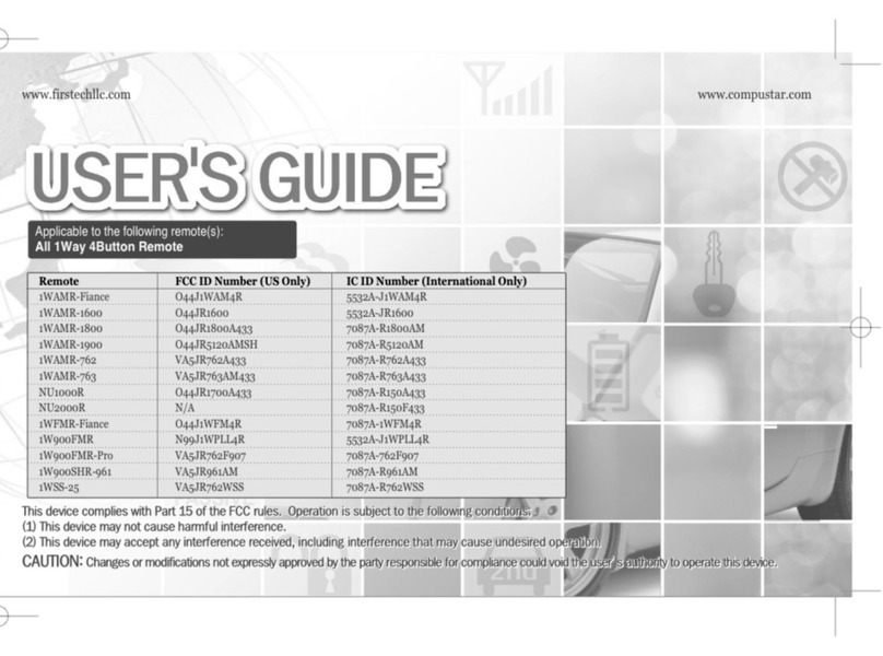 Firstech 1WAMR-Fiance user guide