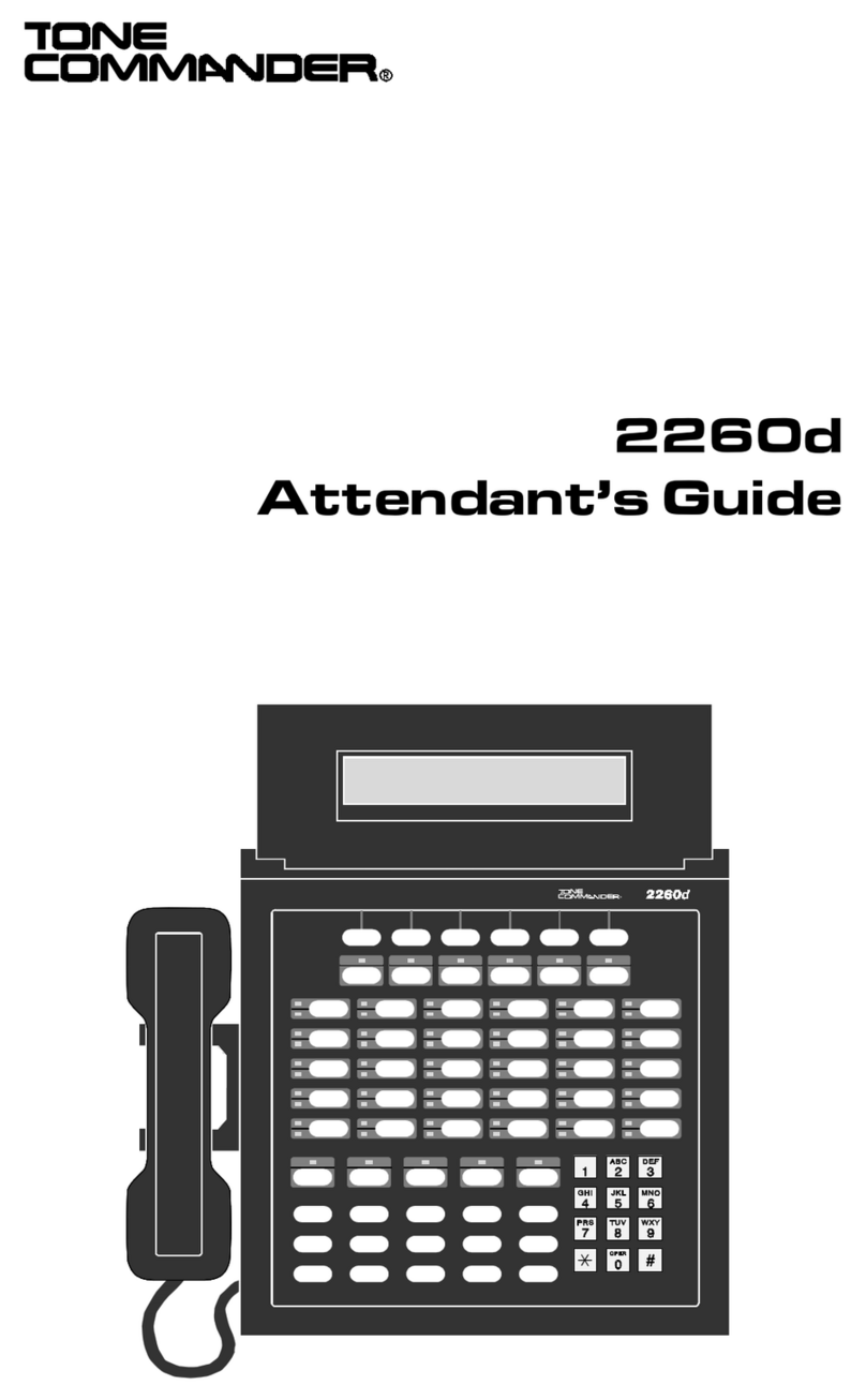 Tone Commander 2260d User manual