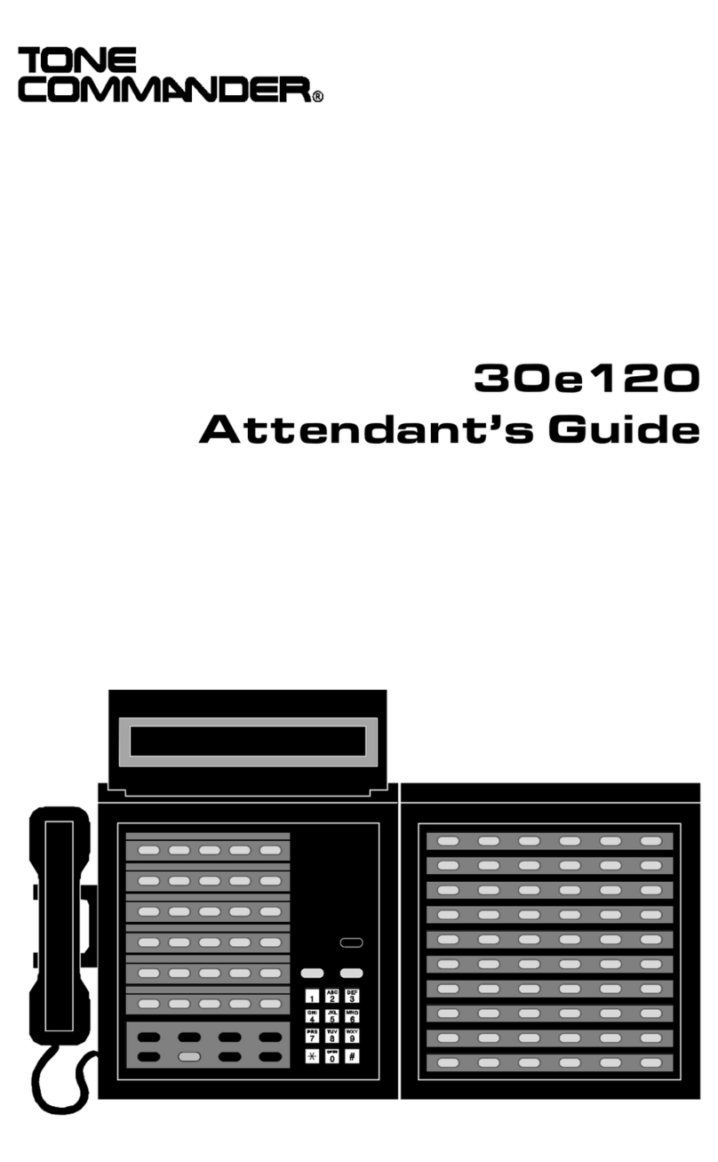 Tone Commander 30e120 User manual Tone Commander 30e120 User manual