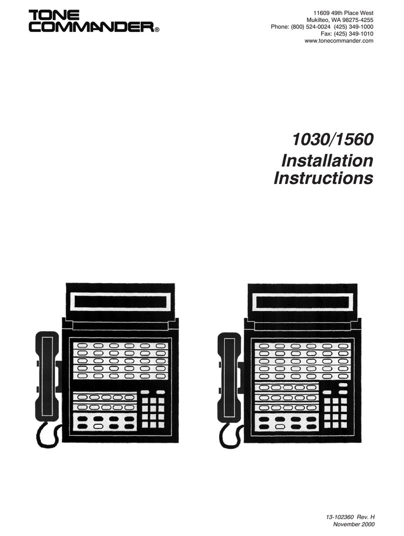 Tone Commander 1030 User manual Tone Commander 1030 User manual