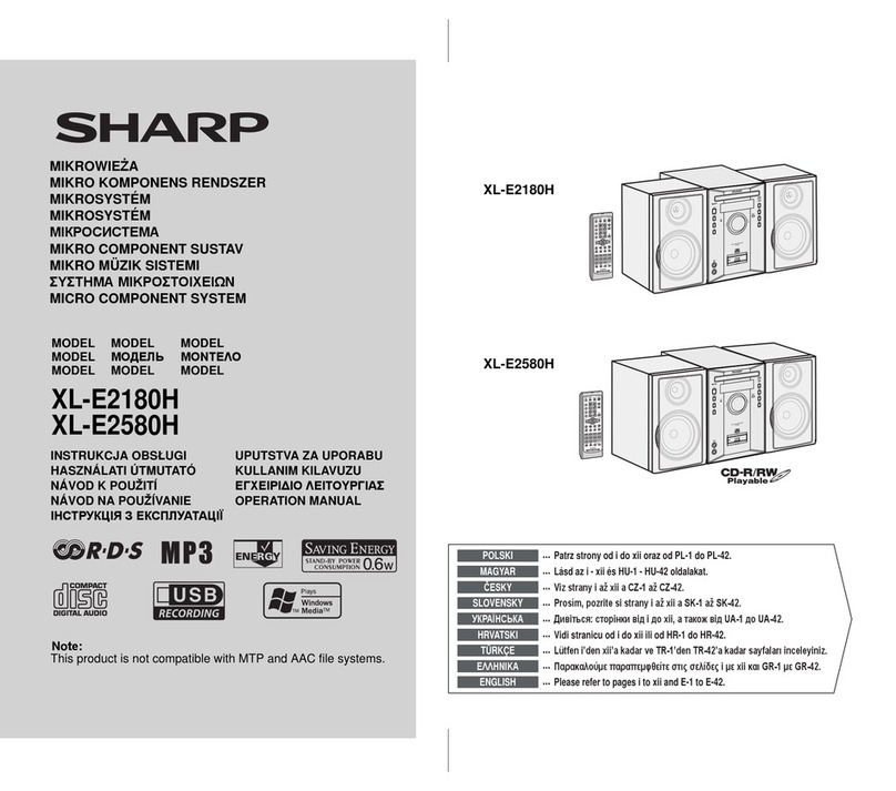 Sharp XL-E2180H User manual