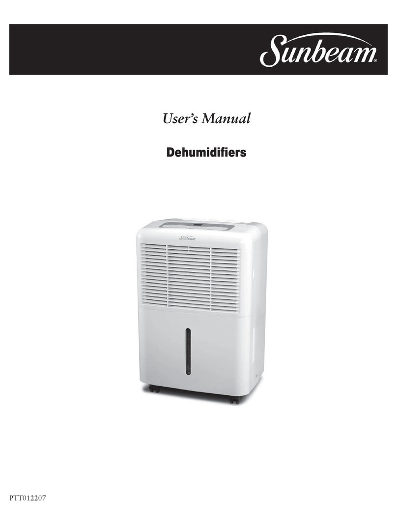 Sunbeam Dehumidifiers user manual