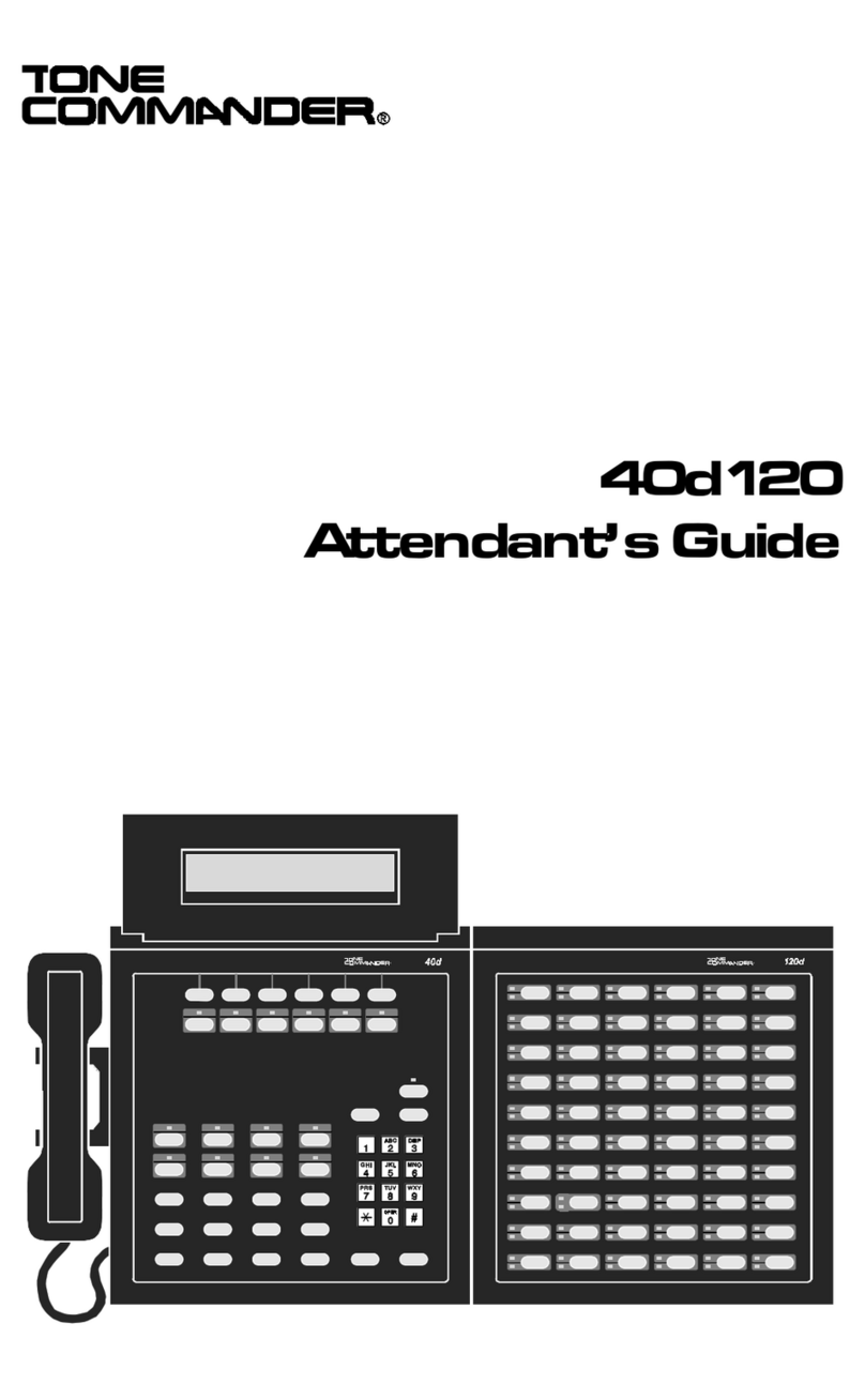 Tone Commander 40d120 User manual Tone Commander 40d120 User manual