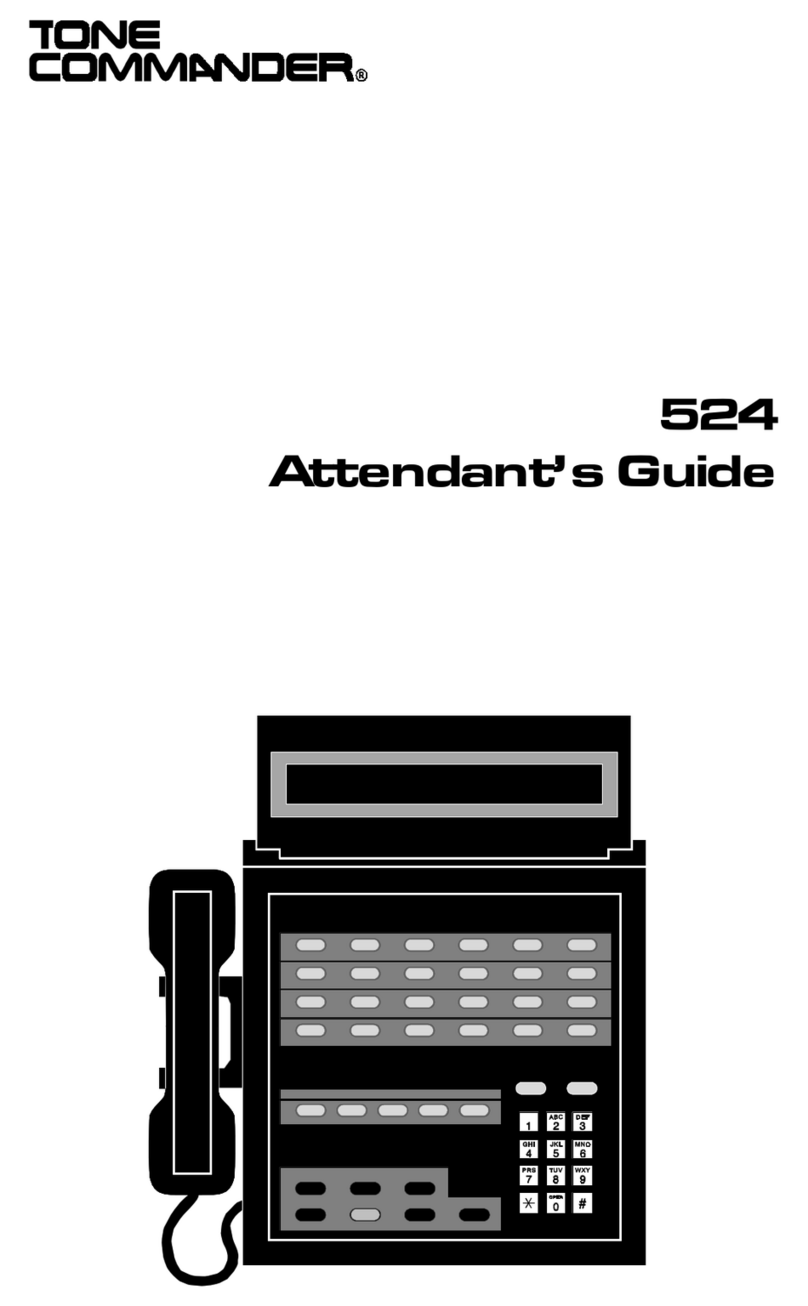 Tone Commander 524 Attendant's guide