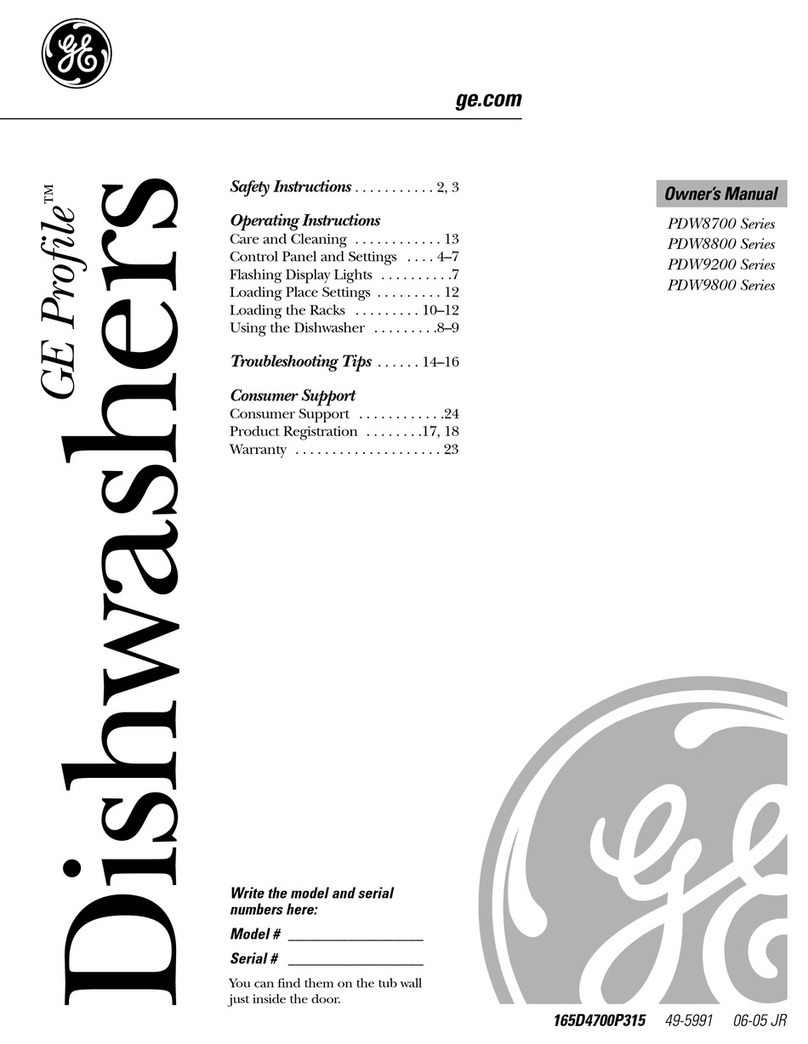 GE Profile PDW8700 Series User manual GE Profile PDW8700 Series User manual