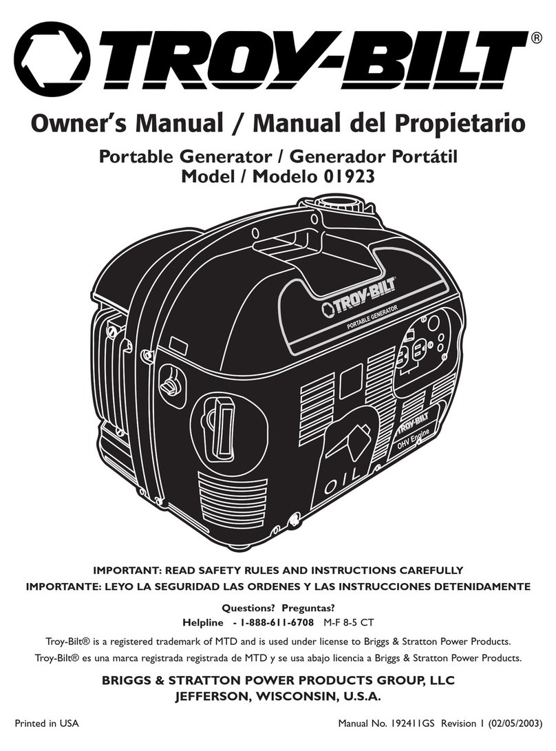Troy-Bilt 1923 owner's manual
