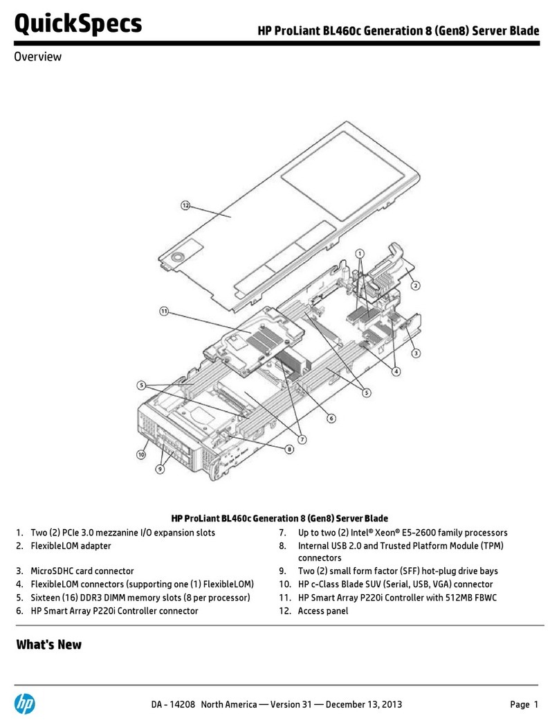 HP ProLiant BL460C Generation 8 User manual