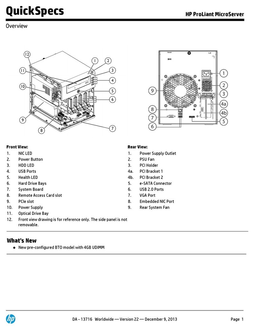 HP ProLiant MicroServer User manual