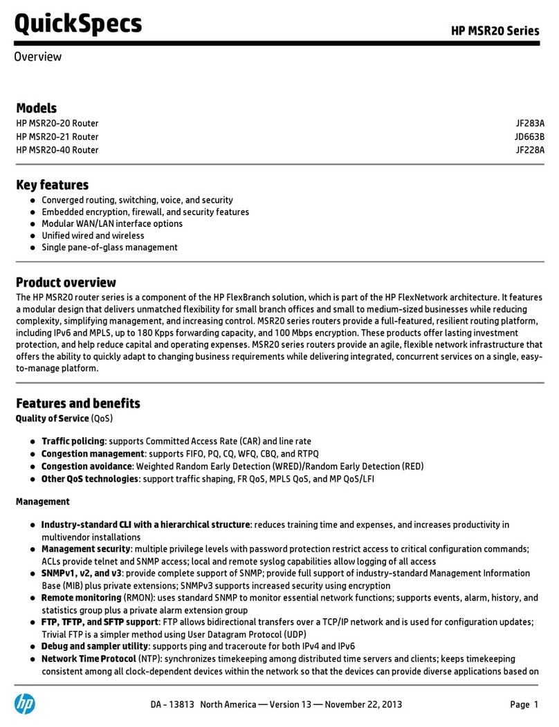 HP MSR20-20 User manual