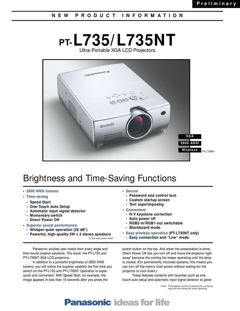 Panasonic PT-L735: PT-L735NT User manual