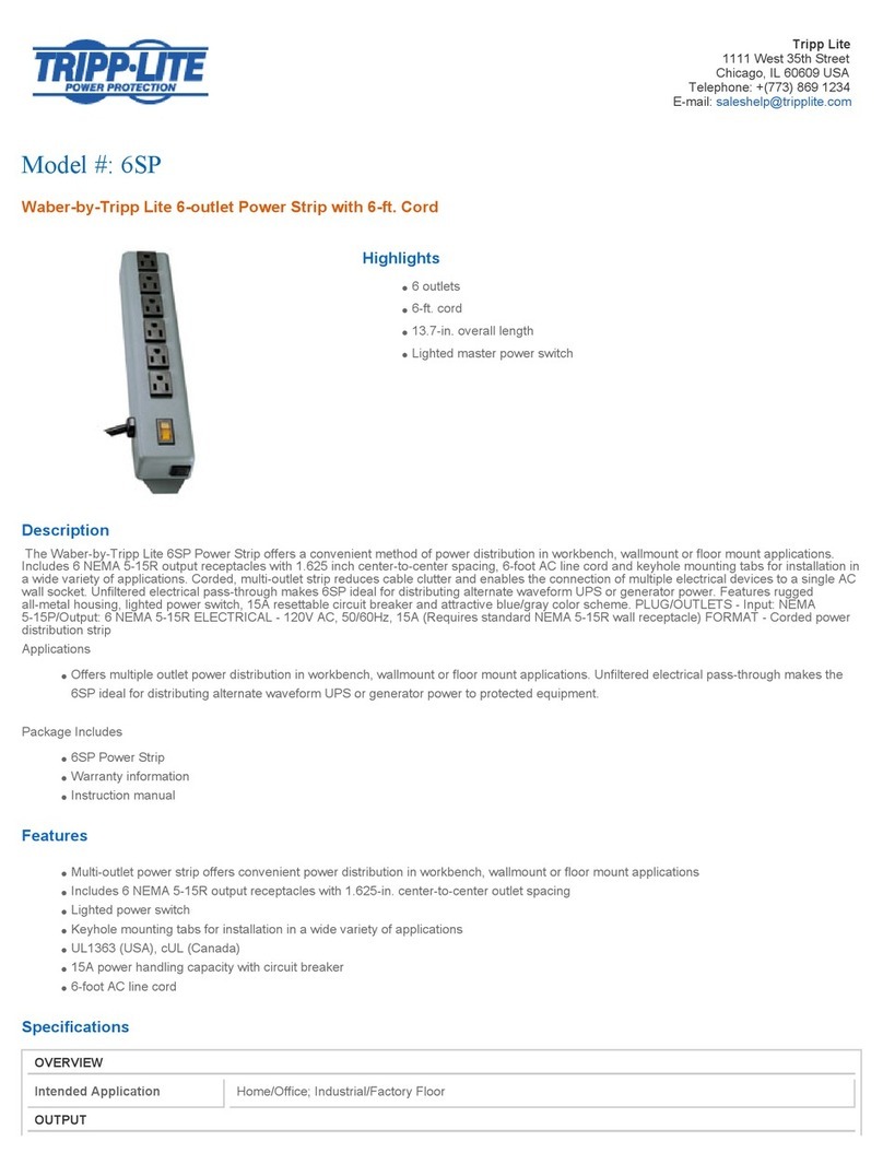 Tripp Lite 6SP User manual
