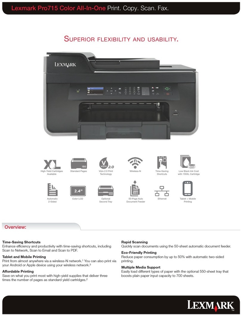 Lexmark Pro715 Specifications