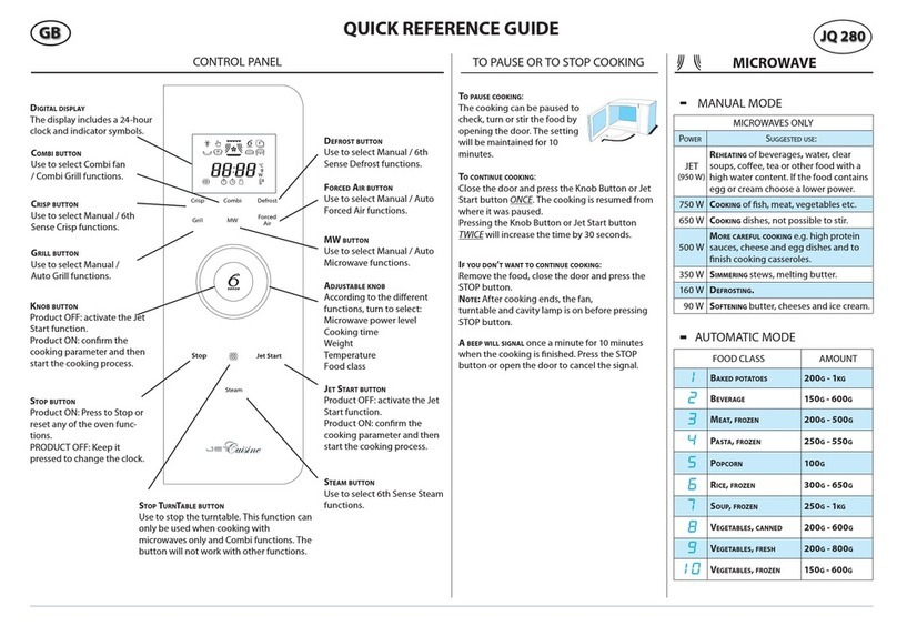 Whirlpool JQ 280 User manual