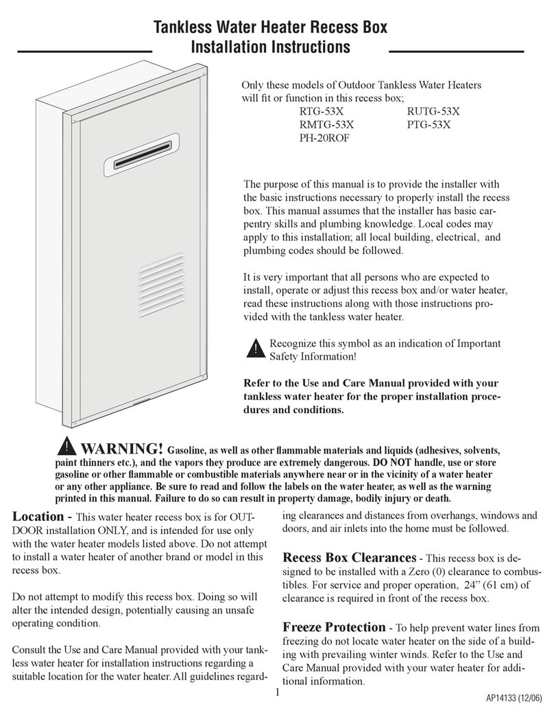 Rheem RTG-53X installation instructions Rheem RTG-53X installation instructions