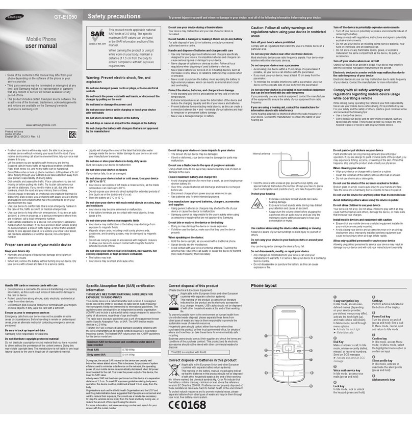 Samsung GT-E1050 user manual
