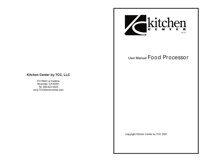 Kitchen Center Food Processor user manual