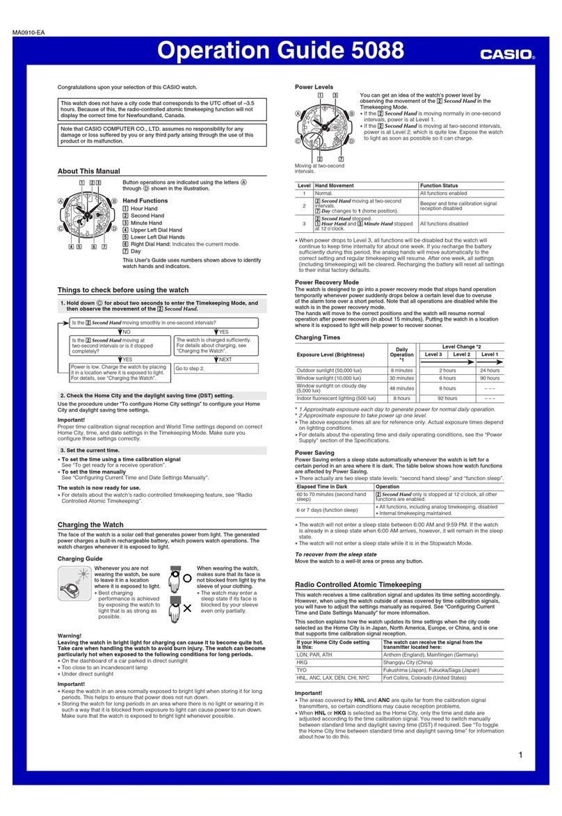 Casio 5088 User manual