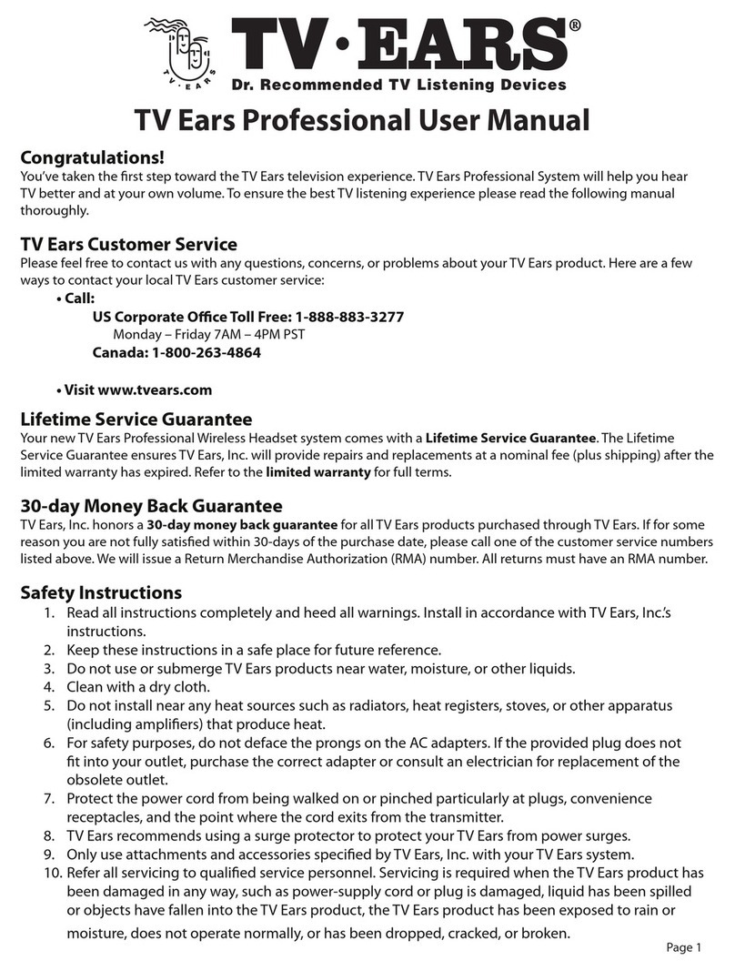 TV Ears TV Ears Professional user manual