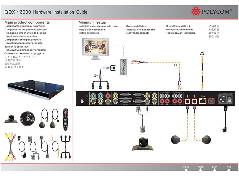 Polycom QDX 6000 System Hardware installation guide