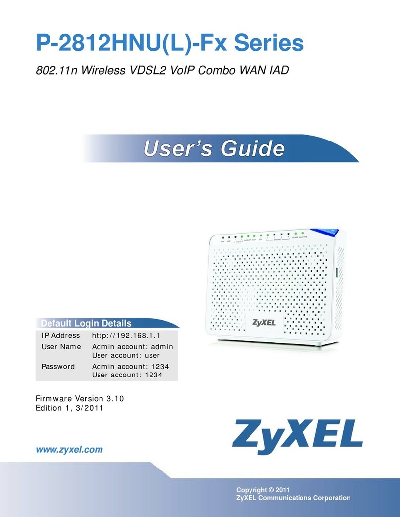 ZyXEL Communications P-2812HNU-51c User manual ZyXEL Communications P-2812HNU-51c User manual