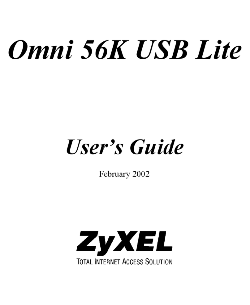 ZyXEL Communications OMNI 56K USB MODEM User manual