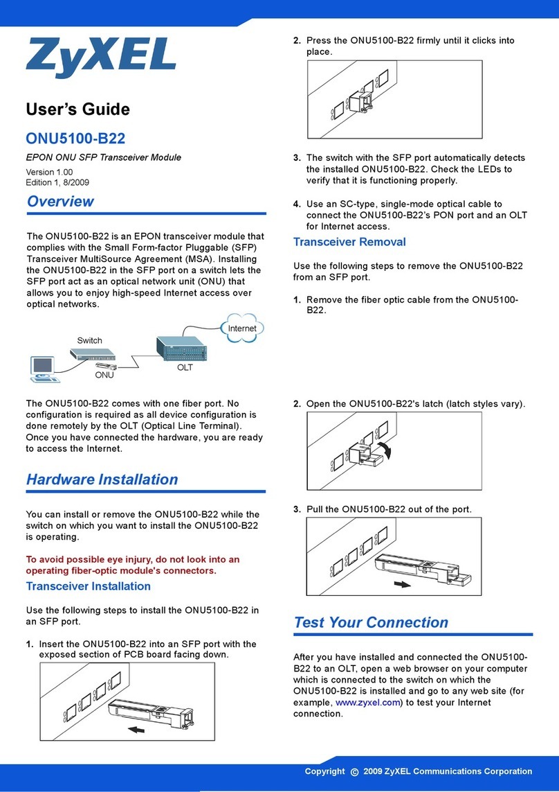 ZyXEL Communications ONU5100-B22 user guide