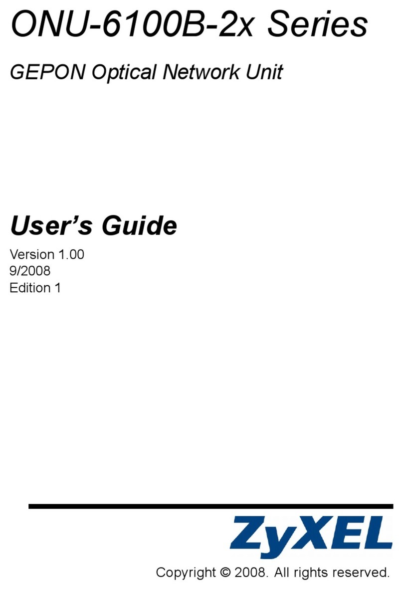 ZyXEL Communications ONU-6100B-21 User manual ZyXEL Communications ONU-6100B-21 User manual