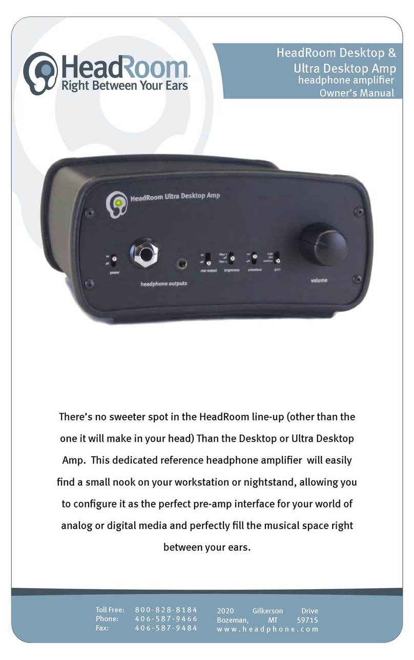 HeadRoom Desktop & Ultra Desktop Amp owner's manual