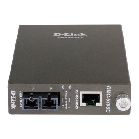 D-Link 10/100BASE-TX to 100BASE-FX Media Converter User manual D-Link 10/100BASE-TX to 100BASE-FX Media Converter User manual