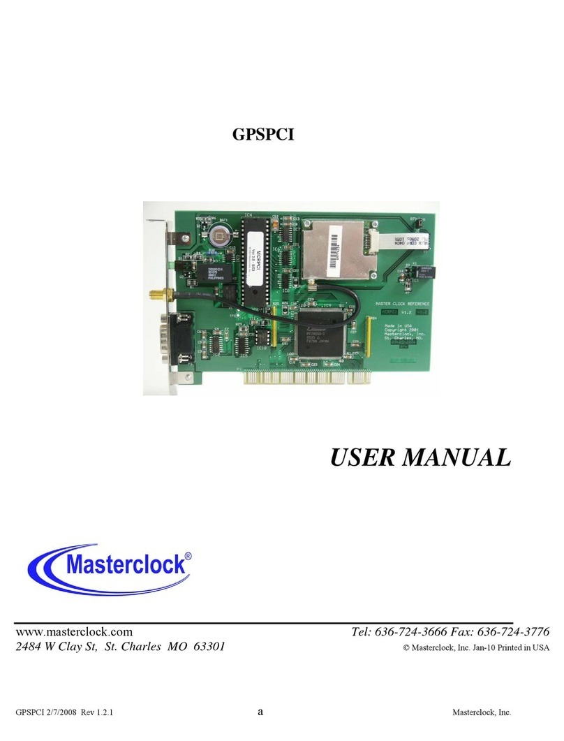 Masterclock GPSPCI user manual