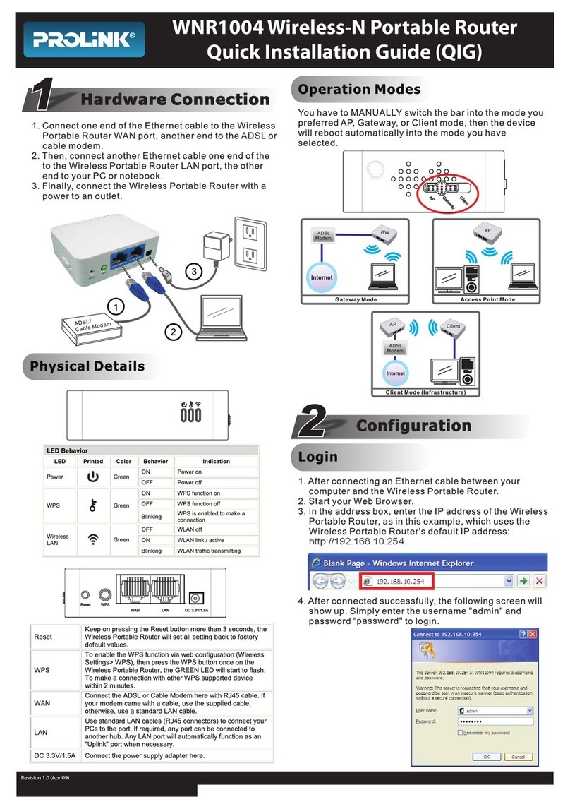 PROLiNK WNR1004 User manual PROLiNK WNR1004 User manual