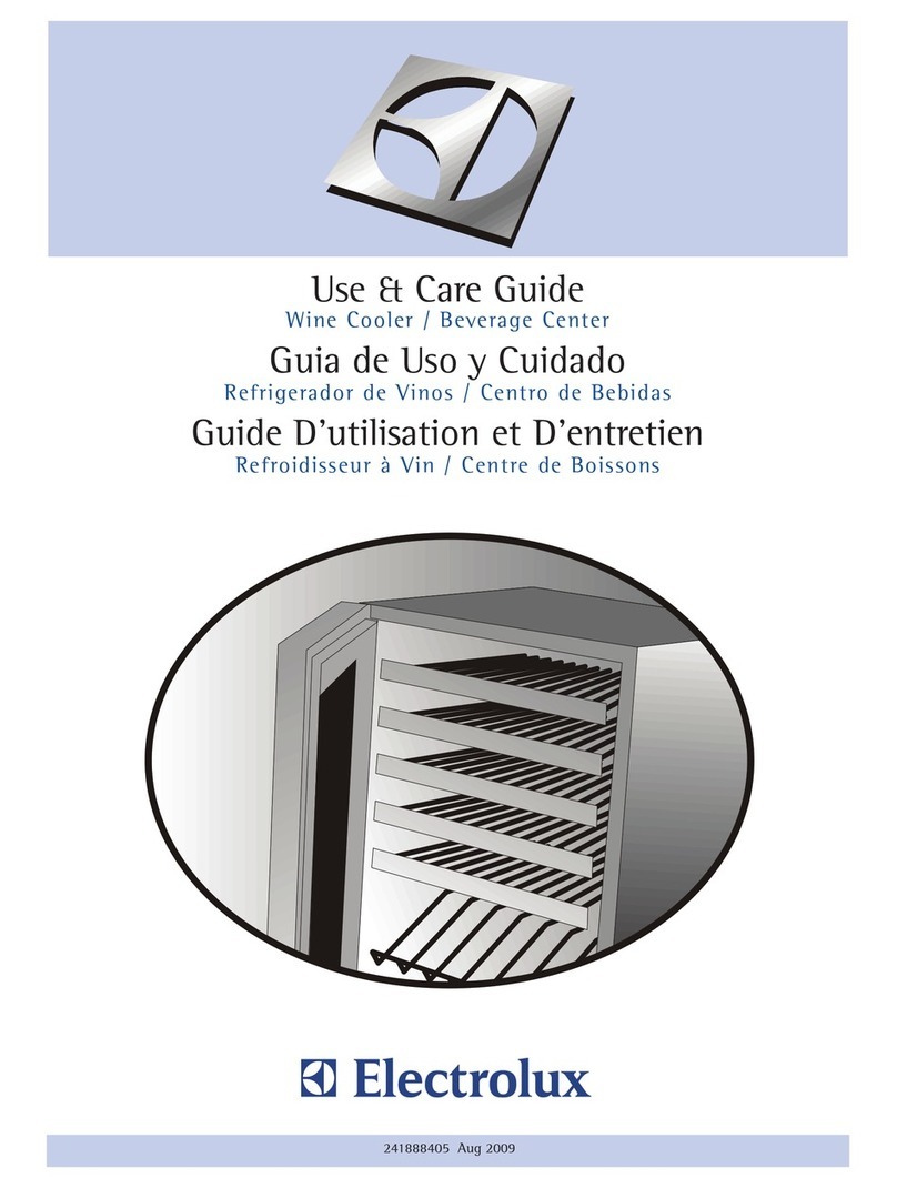 Electrolux EI24WC65GS - Wine Cellar With 46 Bottle... Use & care guide