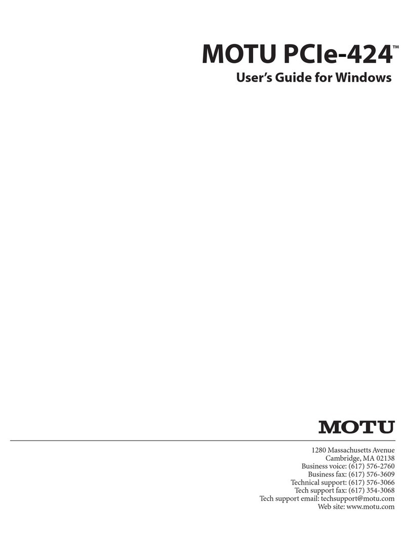 MOTU PCIe- 424 user guide