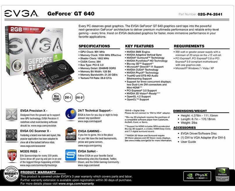 EVGA GeForce GT 640 Specifications