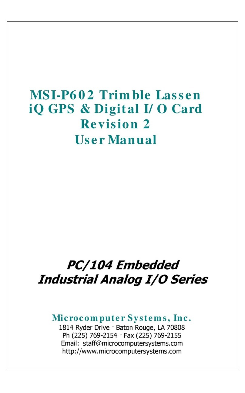 Microcomputer Systems MSI-P602 user manual