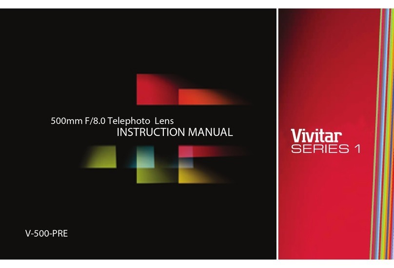 Vivitar 500mm Preset instruction manual