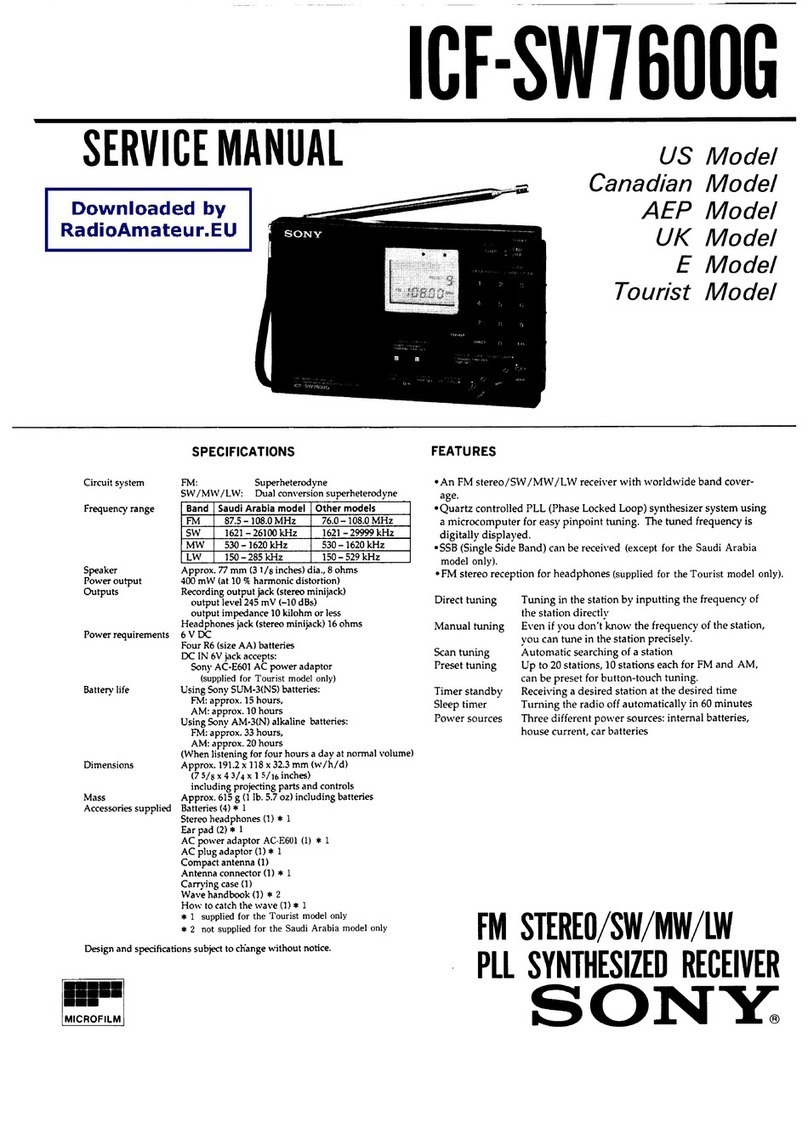 Sony ICF-SW7600G Service manual