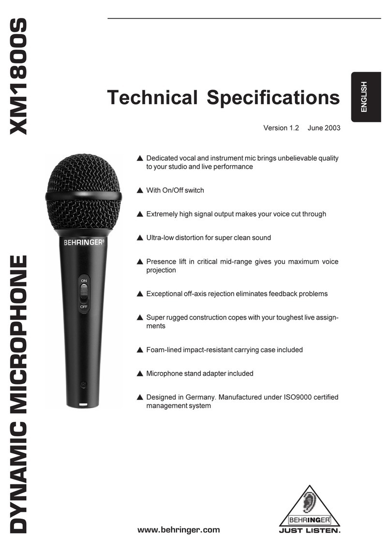 Behringer XM1800S User manual