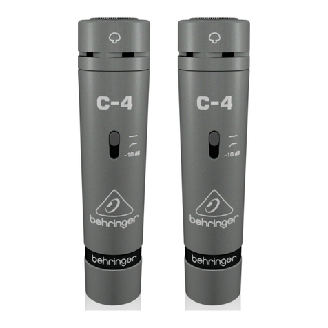 Behringer SINGLE DIAPHRAGM CONDENSER MICROPHONES C-4 User manual
