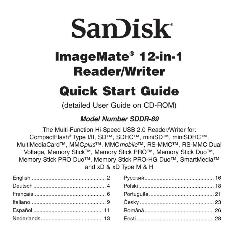 SanDisk SDDR-89-E15 quick start guide