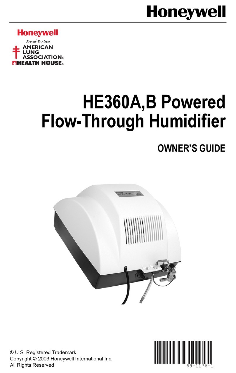 Honeywell HE360A - Whole House Powered Humidifier User manual
