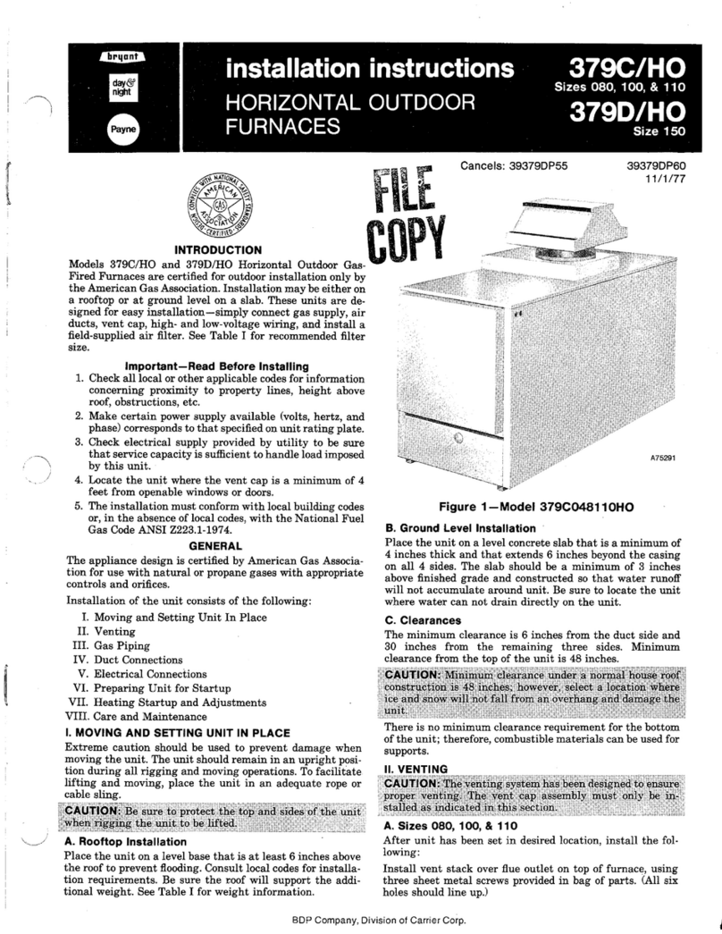 Carrier 379C/HO installation instructions Carrier 379C/HO installation instructions