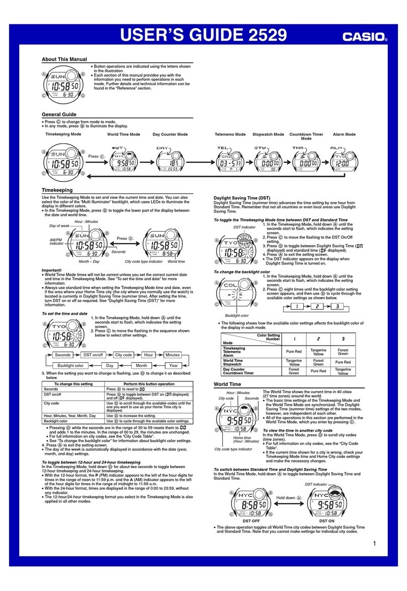Casio 2529 User manual