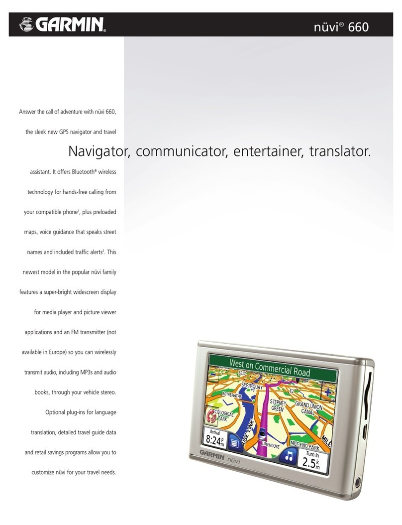 Garmin N??VI nvi 660 Specifications