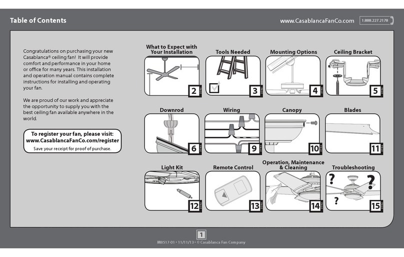 Casablanca M8517-01 User manual