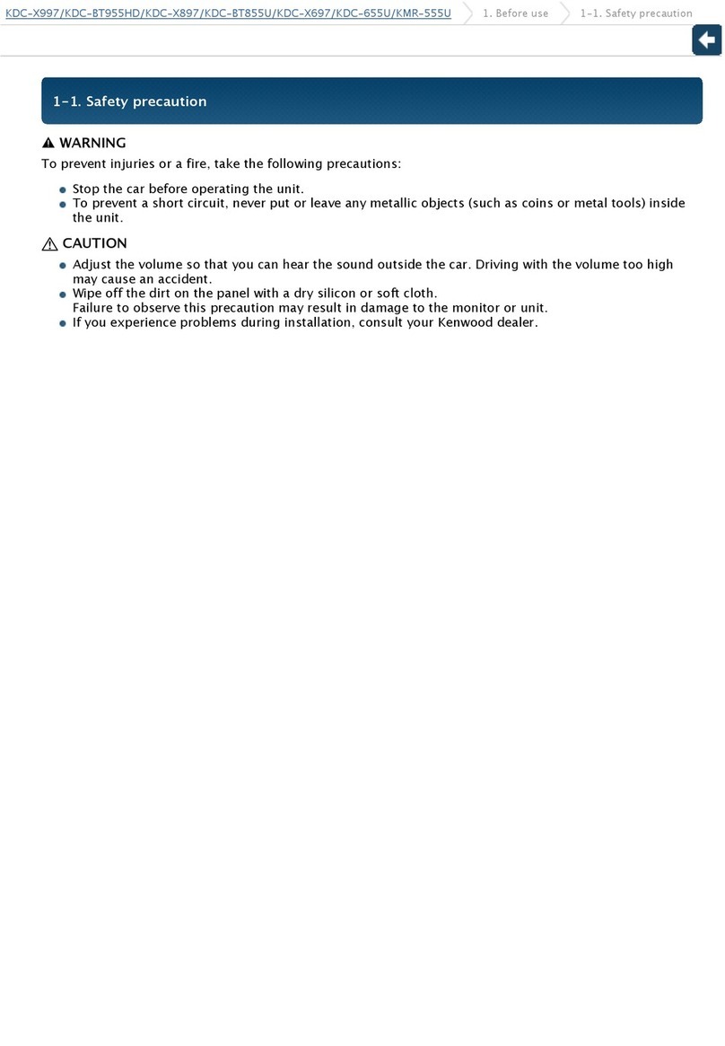 Kenwood KDC-X997 User manual