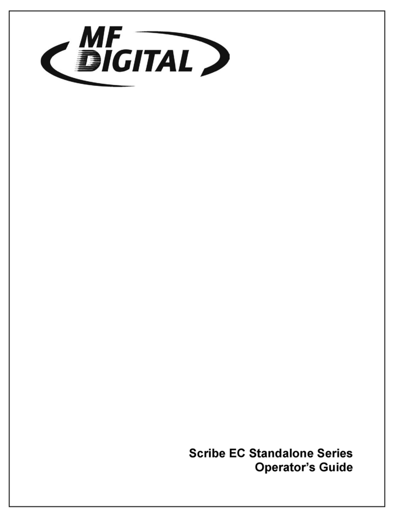 MF DIGITAL Scribe EC Standalone Series Operator's guide